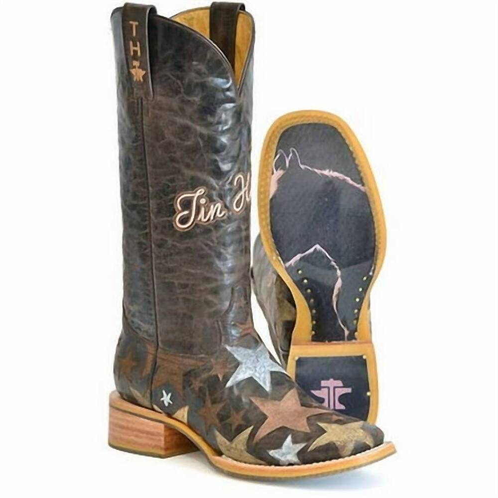 NEW TIN HAUL women's hollywood star boots in brown